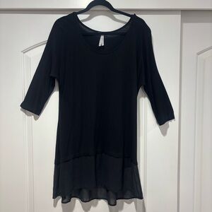 Dantelle Black Tunic Top